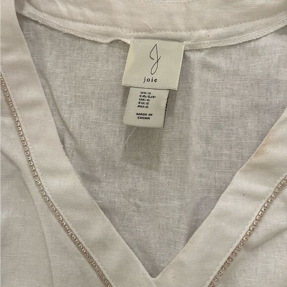 Joie Gray Cream Linen Blend Maxi Dress Size Small New with Tags - Picture 2 of 6